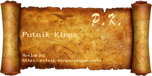 Putnik Kinga névjegykártya